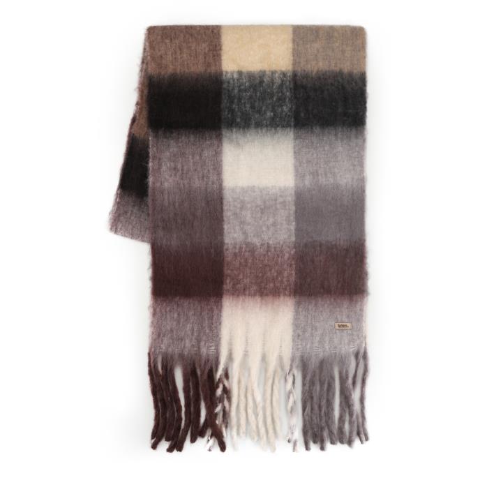 totes toasties® Ladies Chunky Brushed Scarf Burgundy Mix Extra Image 2